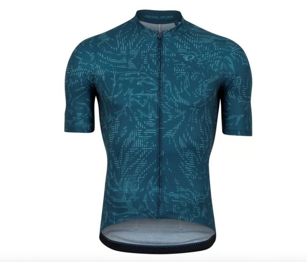 Pearl Izumi Attack Ocean Blue Hatch Palm Cycling Jersey Full Zip Size Medium M